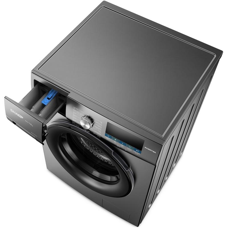 غسالة شارب تحميل أمامي سعة 7 كجم 1200 دورة في الدقيقة، لون فضي - ES-FEI712DLZ-S