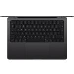 ابل ماك بوك برو 14 انش M4 بشريحة مع وحدة معالجة مركزية 10 انوية ووحدة معالجة رسومية 10 انوية وذاكرة وصول عشوائي 16 جيجا بايت وقرص صلب 512 جيجا بايت، اسود